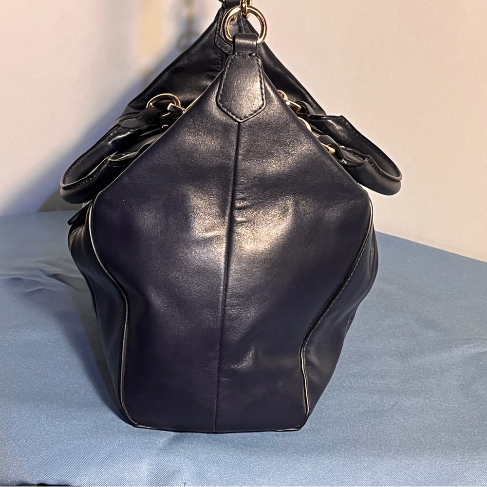 Coach Colette Leather Satchel in Midnight F33806 - Picture 4 of 8
